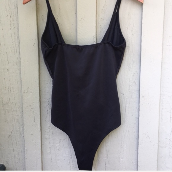 new. sexy black pleated bodysuit - Picture 5 of 6